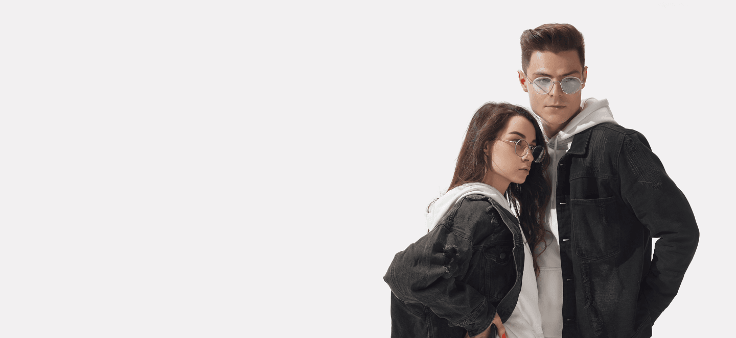 Fashion models wearing stylish outfits